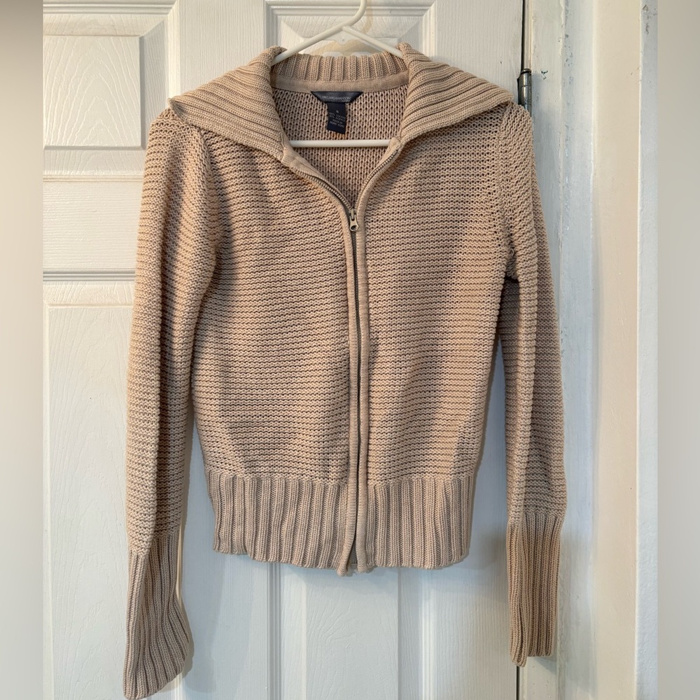 Tan zip up sweater